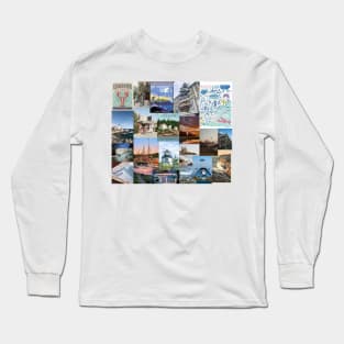 maine aesthetic collage Long Sleeve T-Shirt